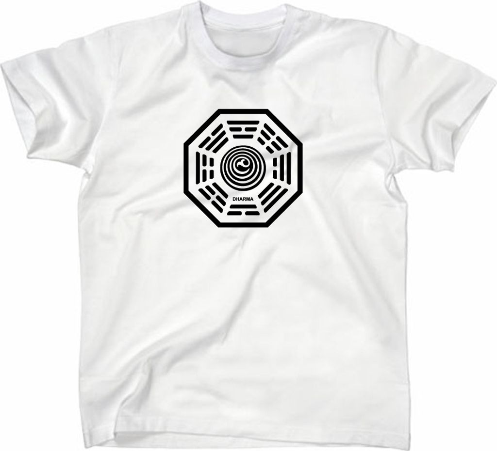 Styletex23 T-Shirt Lost Die Orchidee Logo Dharma Initiative, Weiss, L