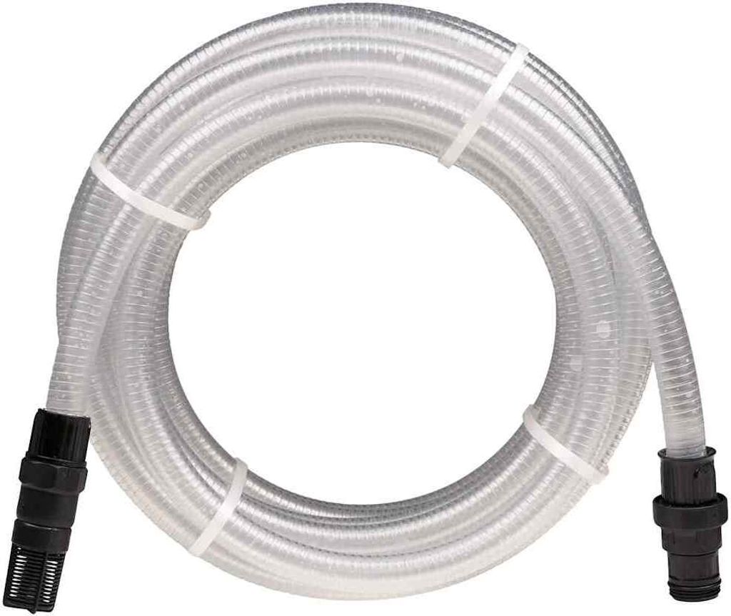 Saugschlauch mit PVC-Anschlüssen Transparent 1" 10 m PVC