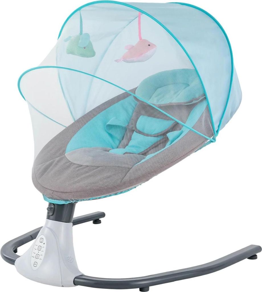 Elektrische Babywippe - Automatische Wiege - Bluetooth-Musik & Fernbedienung - 4 Stufen, 10°–22° - Timer 8/15/30/60 Min - 0–18 Monate, 18 kg ...