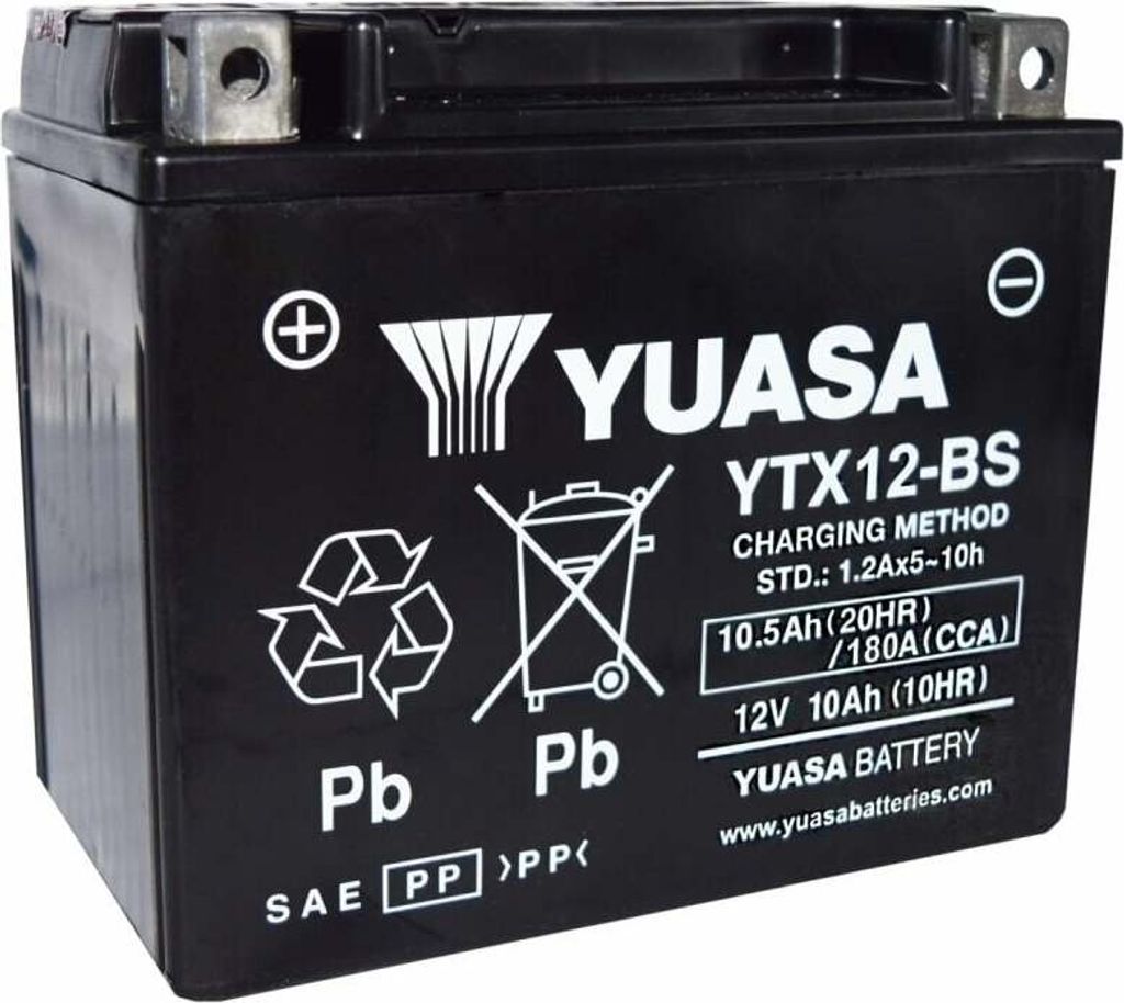 Yuasa Battery YTX12-BS Motorradbatterie Produktbild 