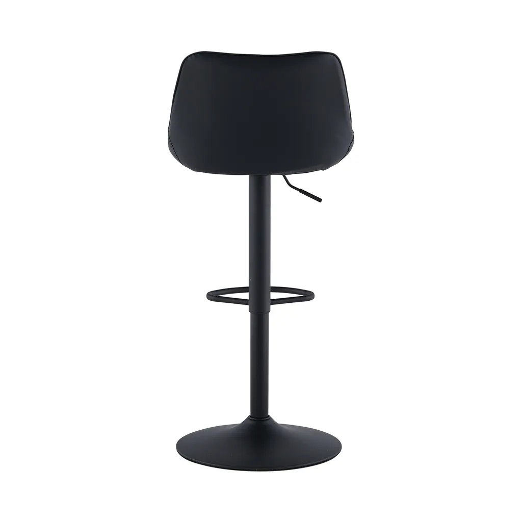 Tabouret de Bar Confortable Lot de 2 CLIPOP Noir Réglable Finition Vintage
