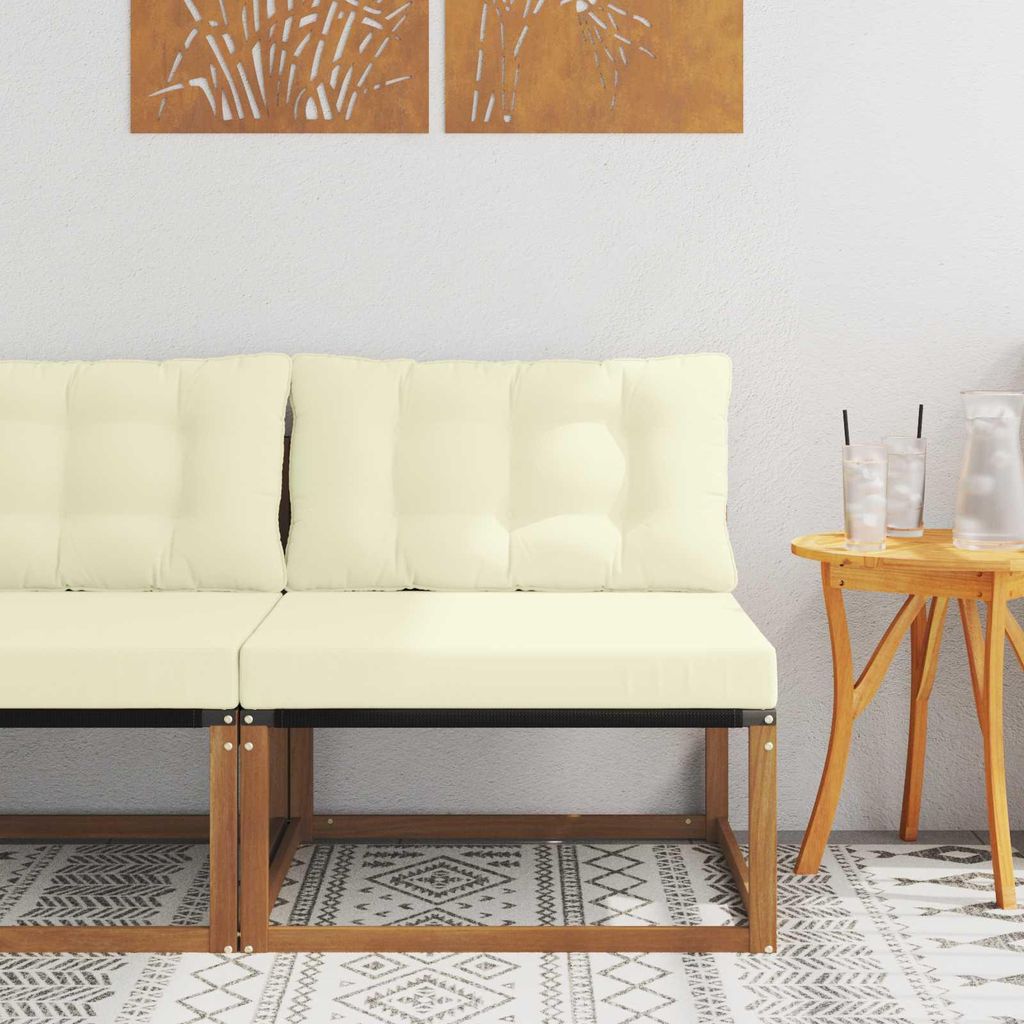 "SALE 2026"Outdoor Mittelsofa/Couchgarnitur - CLORIS - Outdoor-Möbel - für Garten/Terrasse - Massivholz Akazie Natur - Gartensofas NeuMöbel551709