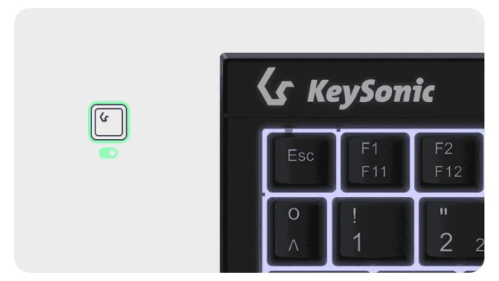 Mini Clavier Rétroéclairé Bleu KeySonic KSK-3211ELU avec Touchpad