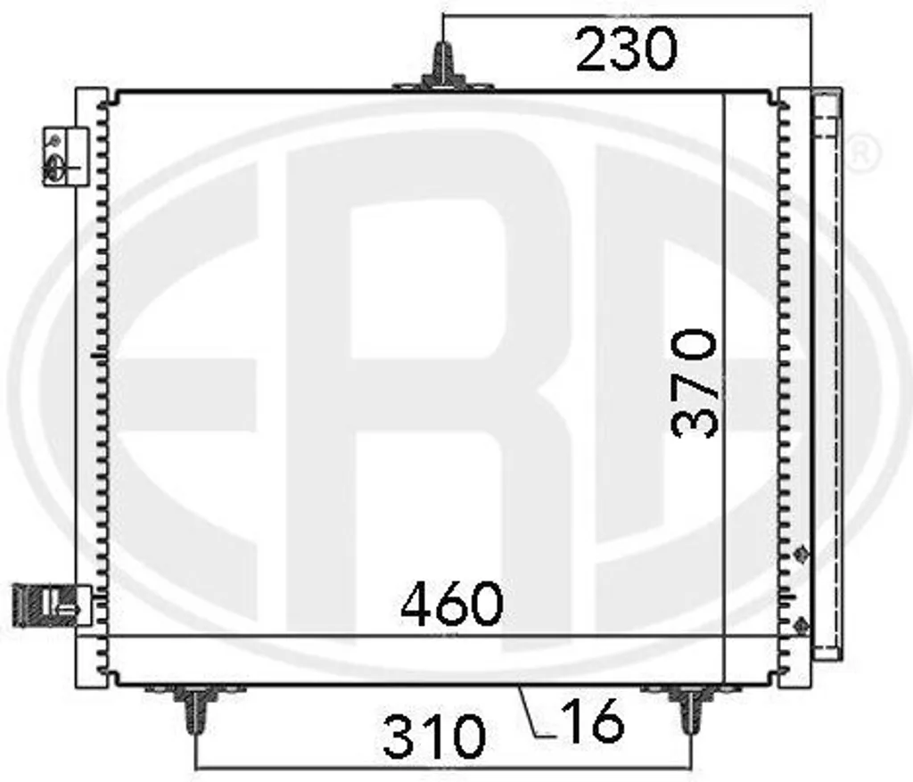 Condensateur de Clim en Aluminium pour Peugeot 2008 I et 1007 - 6455 AL