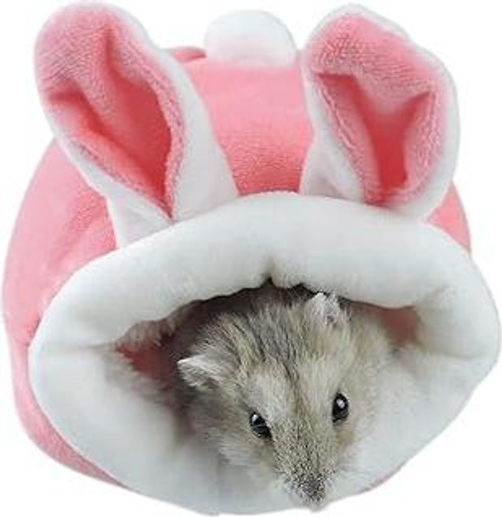 Andiker Hamsterbett, Mini Weiches und Warmes Hamsterhaus Nettes rutschfestes Hamster Schlafnest Kleine Tiere Bettwäsche Haus für Mini Igel, Zwerg...