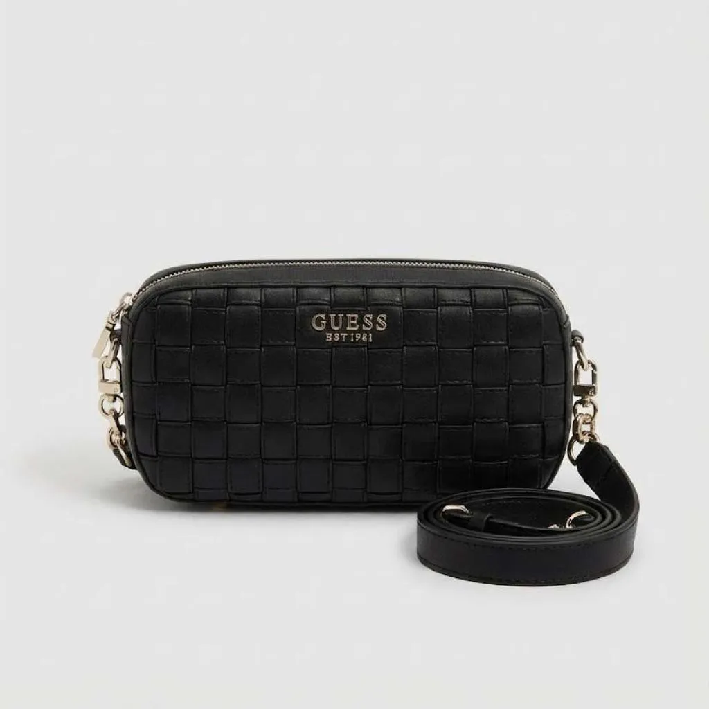 Sac Guess Sandy Camera Crossbody Noir - Sac Bandoulière Femme Chic