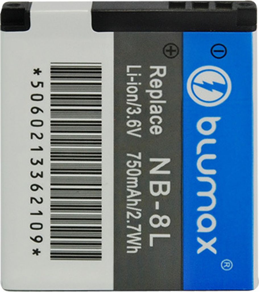 Blumax Akku passend für Canon NB-8L Powershot A2200, A3000 ,3100 750 mAh (3,6V)