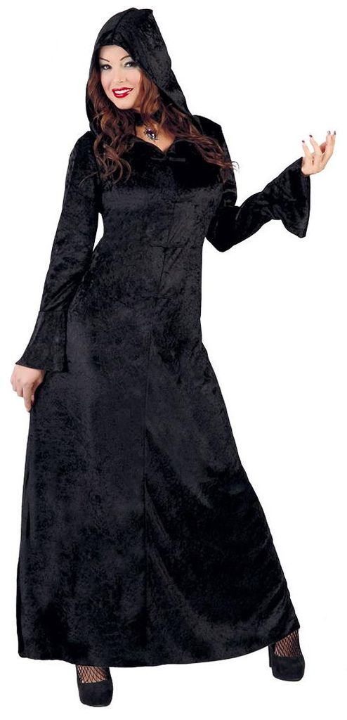 Langes Vampir-Kleid mit weiten Ärmeln, Gr. M-L, Größe:L Produktbild 