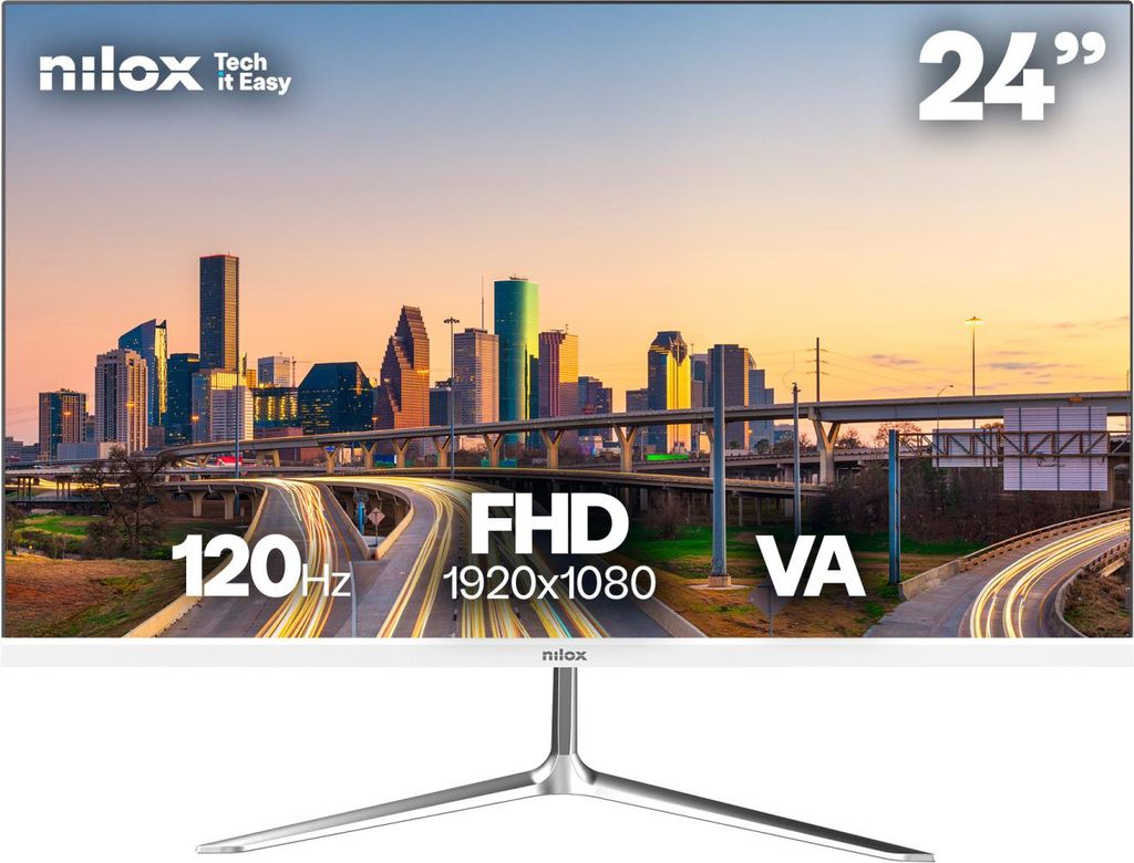 Nilox NXM24FHD1201W écran plat de PC 60,5 cm (23.8") Full Image du produit 