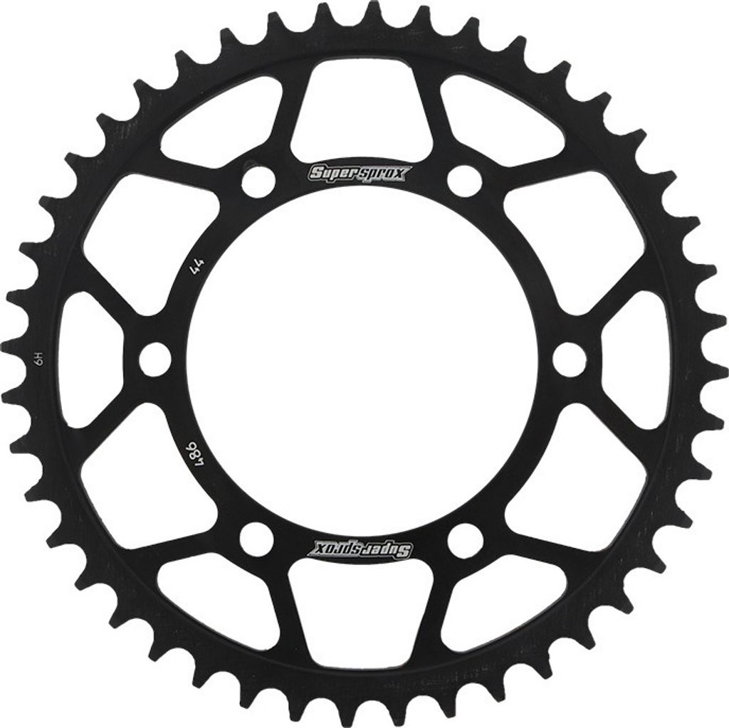 Stahl-Kettenrad Supersprox 520 - 44Z (schwarz) RFE-486:44-BLK|ID 110,0 LK 130,0 6-Loch