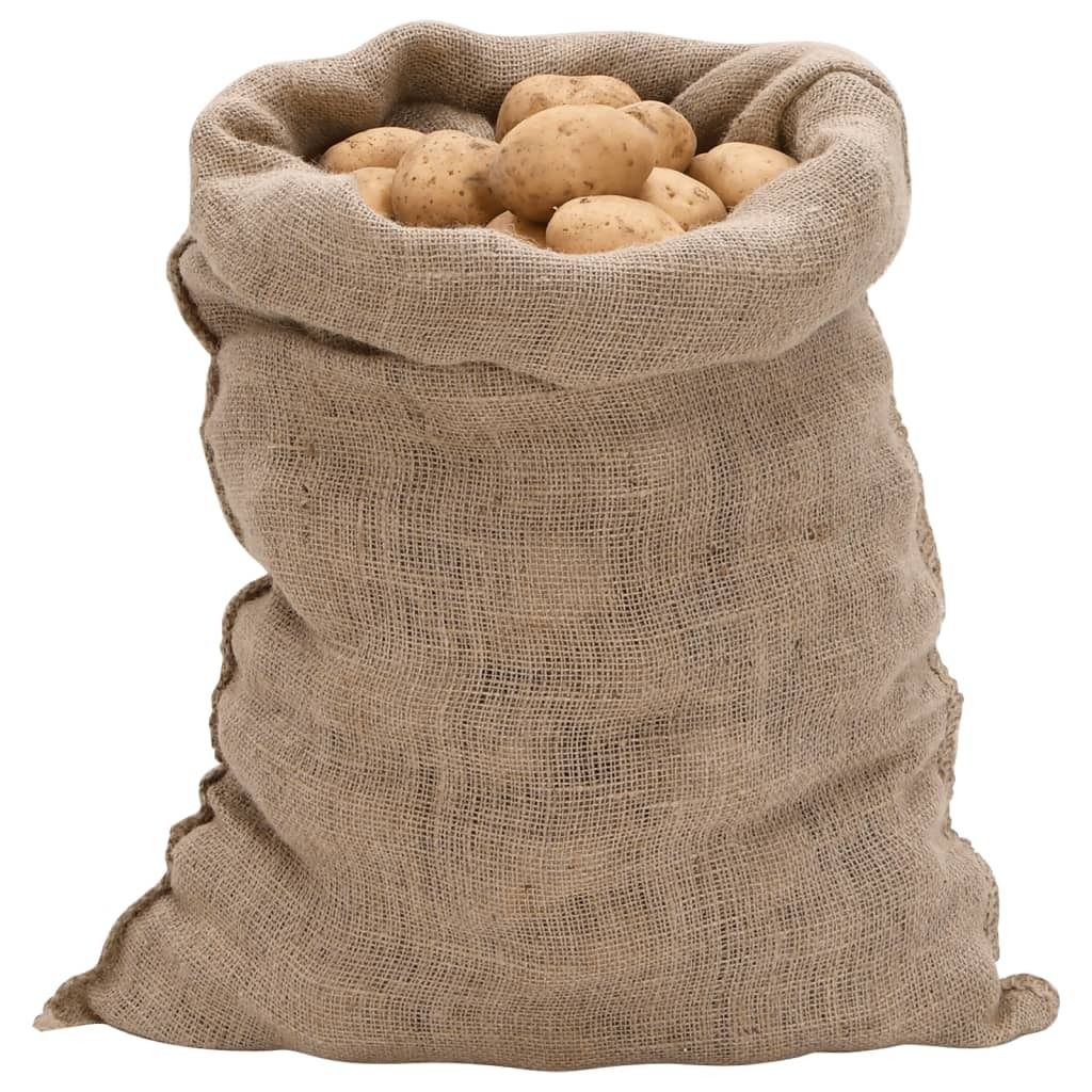 vidaXL Sacchi di iuta 30 pezzi 60x105 cm 100% iuta 220 g/m² Immagine del prodotto 