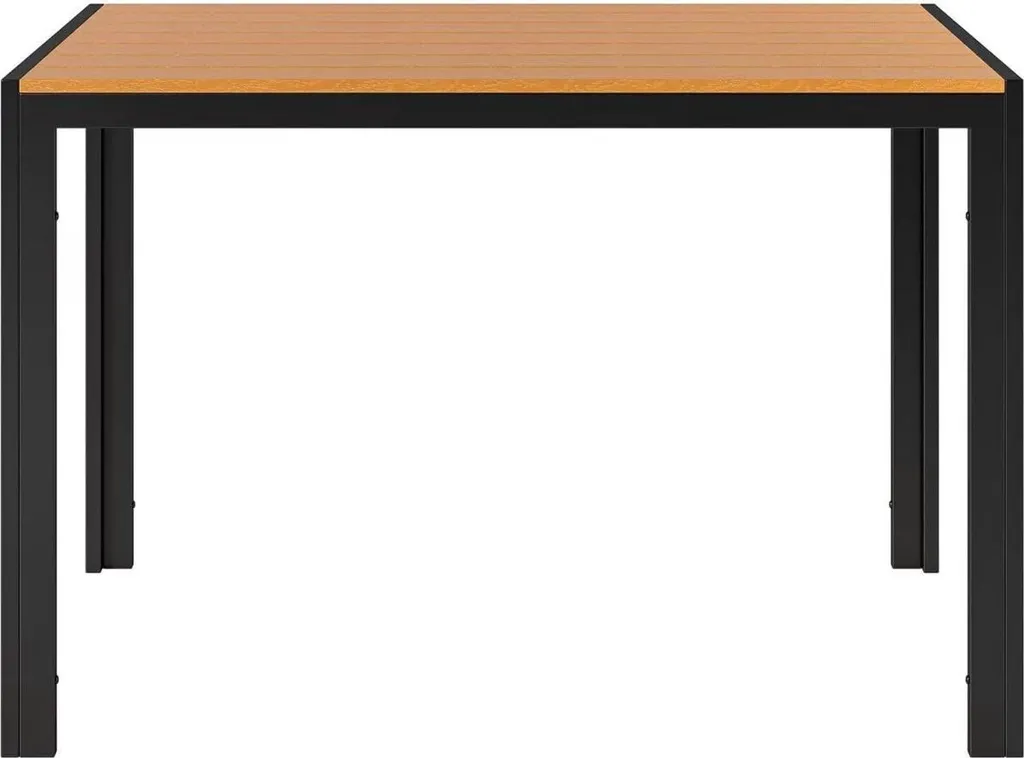 Table de jardin rectangulaire en aluminium 110x70x73 cm aspect bois