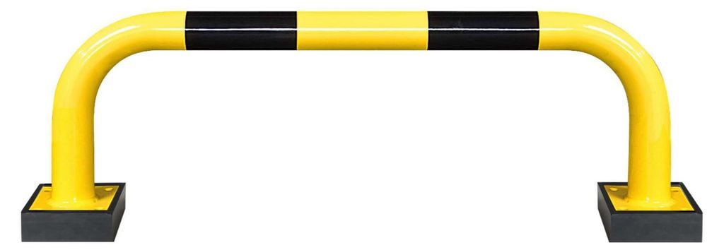 BLACK BULL Rammschutz-Bügel SWING, 390/1000mm, gelb, schwarze Streifen, Federelement