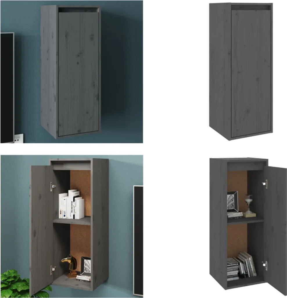 Offerta Armadio a Muro vidaXL Legno Pino 30x30x80 cm Grigio Massello