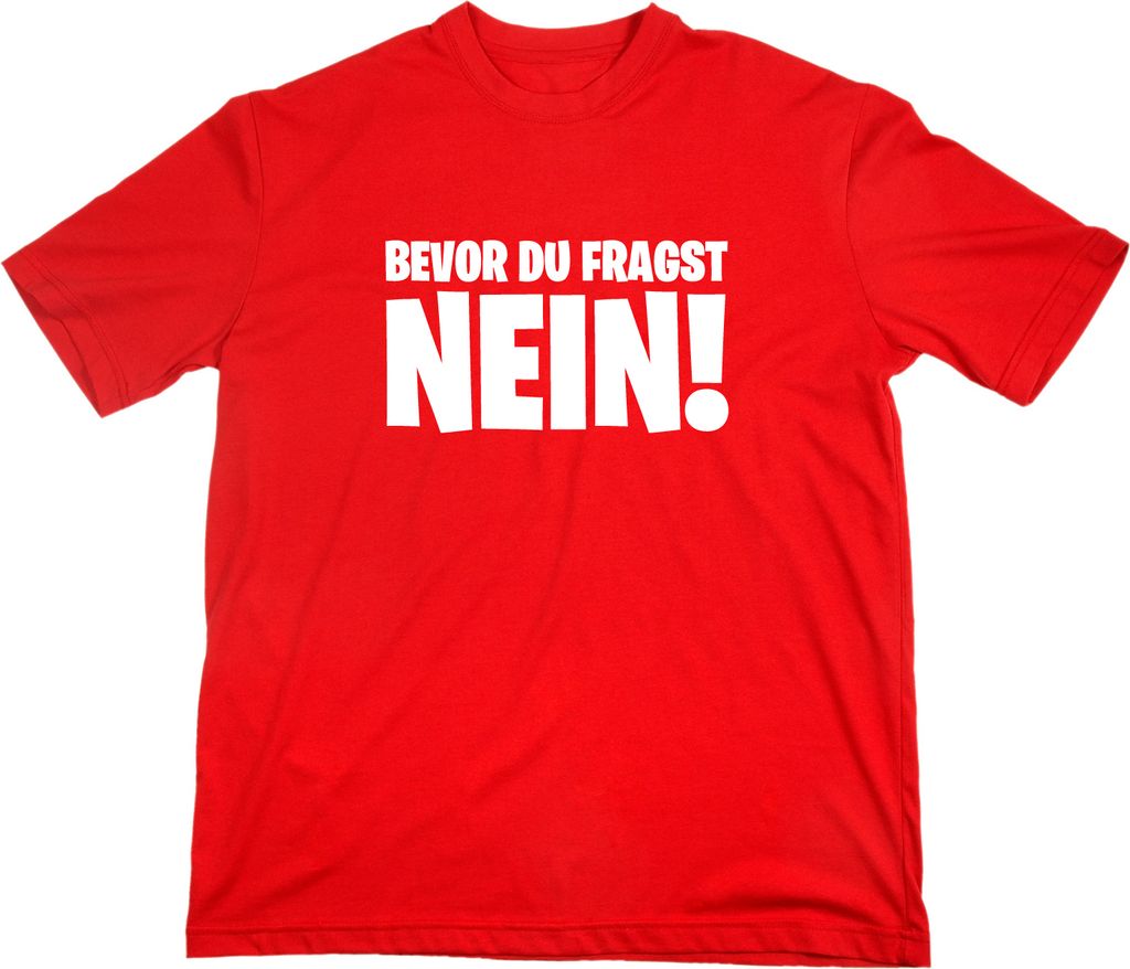 Styletex23 T-Shirt Bevor du fragst Nein Fun, rot, XXL
