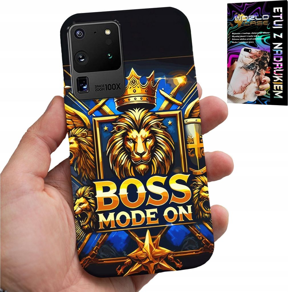 ETUI FÜR SAMSUNG GALAXY S20 Ultra - BOSS LION MIT KORONATION AUF TARK-Gehäuse + DATEI