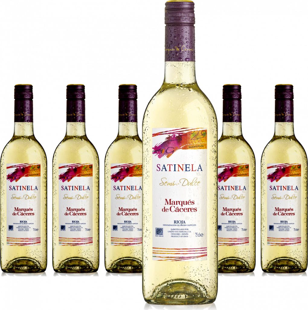 6 x Marqués De Cáceres Rioja Satinela Blanco Semidulce Produktbild 