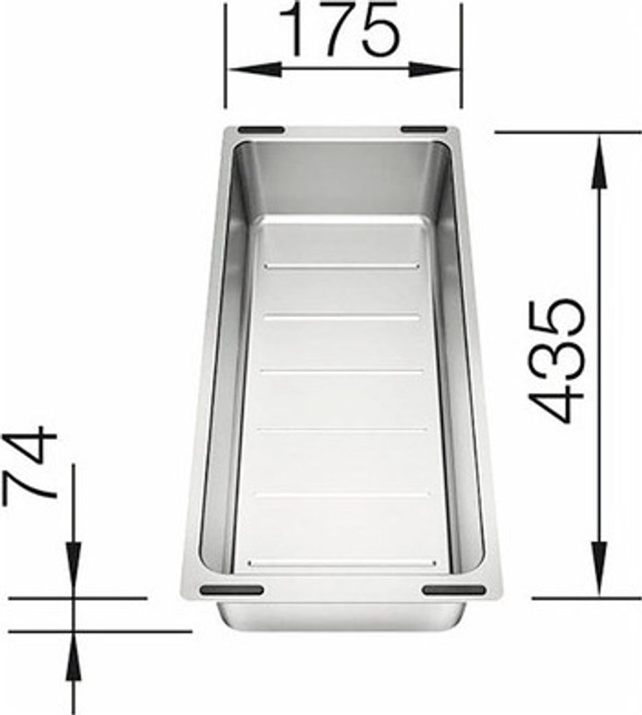 Blanco odkapávač 435x174mm - vložka do dřezu - univerzální Obrázek produktu 