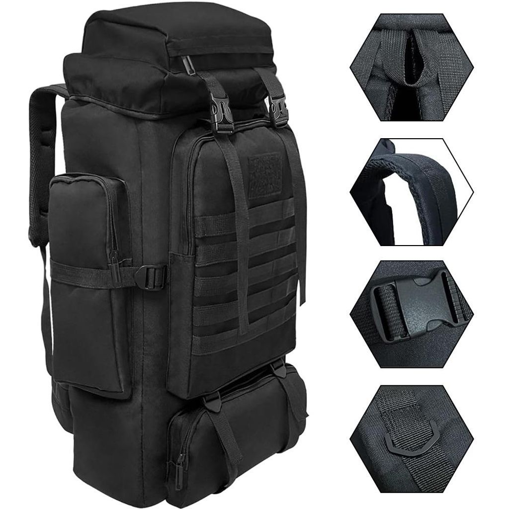 Groß Rucksack 80L Wanderrucksack Wasserdicht für Herren Produktbild 