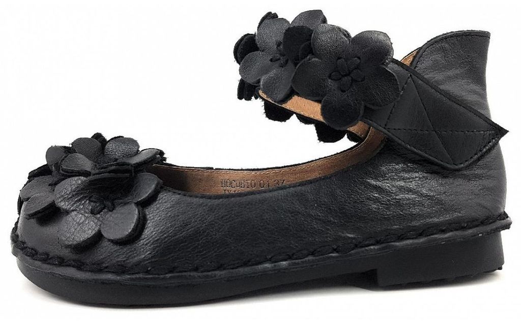 Laura Vita Hocobio Spangenballerina Schwarz in Gr. 38 Produktbild 