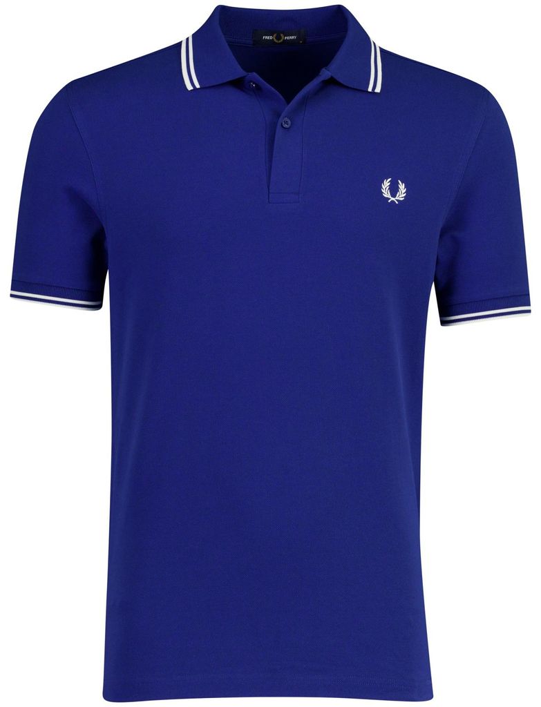 Poloshirt 2-Knopf-Piqué Fred Perry kobaltblau 100% Baumwolle