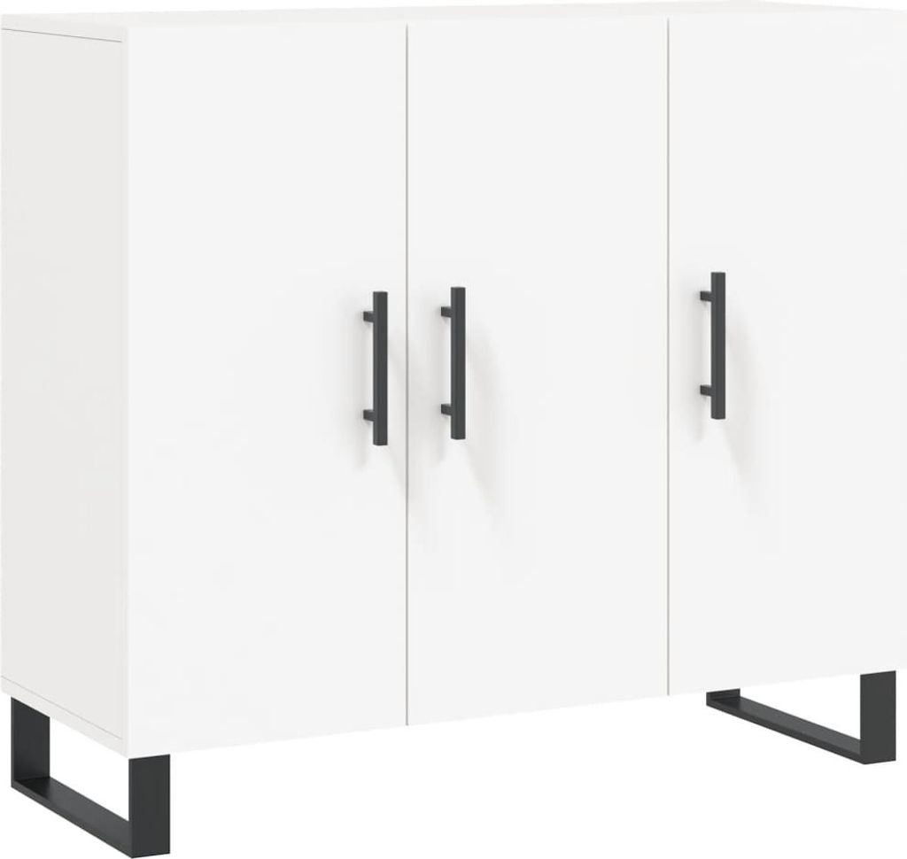 Sideboard Weiß 90x34x80 cm Holzwerkstoff