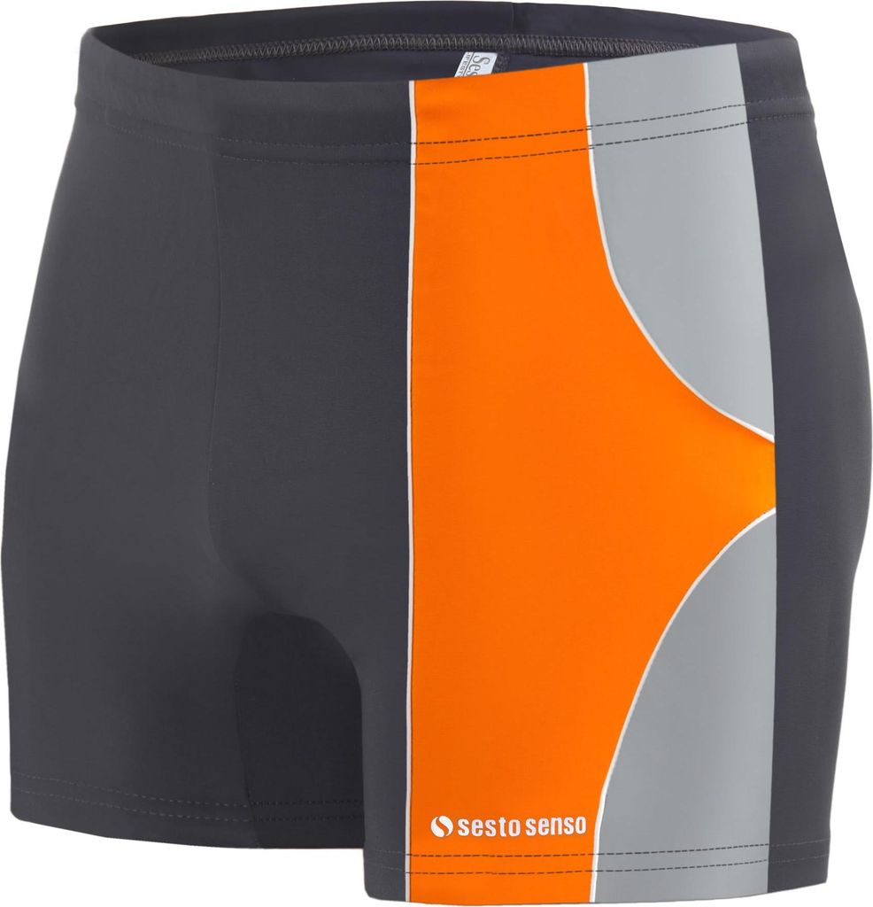 Sesto Senso Herren Badehose Sportlich wasserdicht zum Schwimmen enganliegende Bademode Größe XL Grau