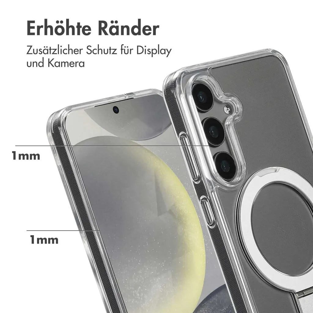 Accezz Ring Stand Backcover con MagSafe Samsung Galaxy S24 - Trasparente - 5