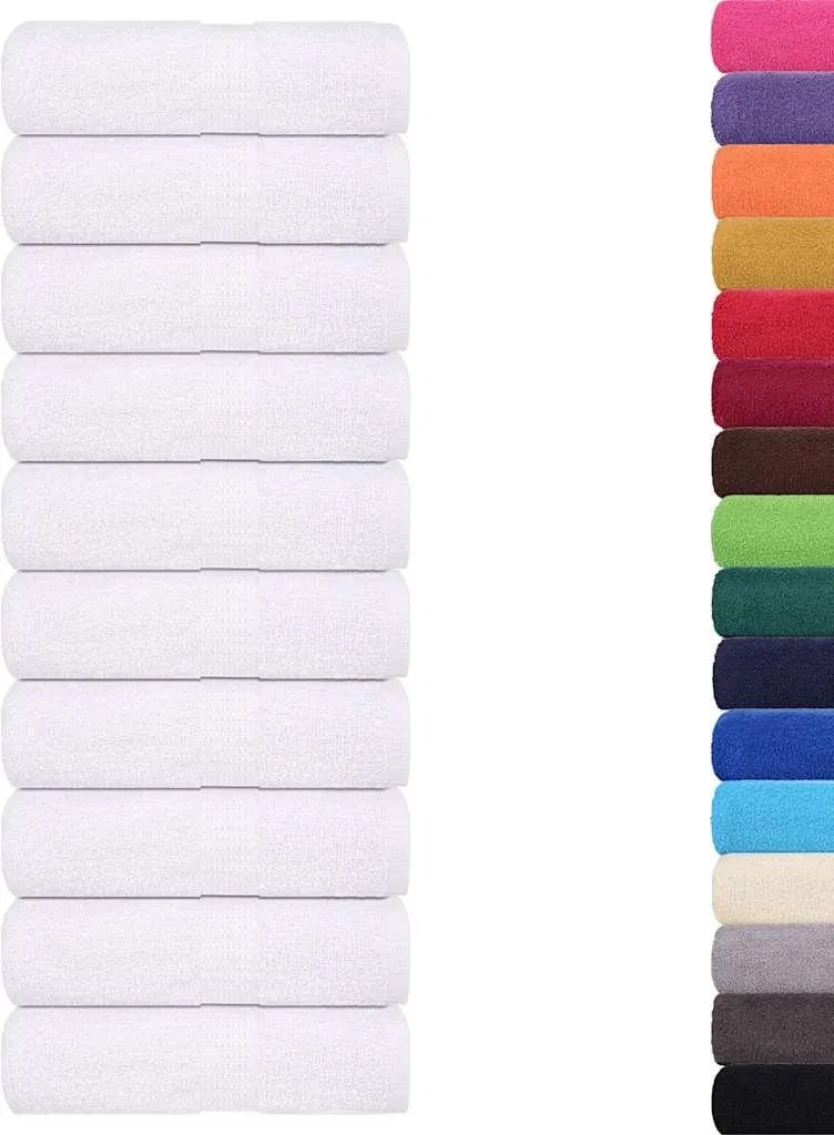 vidaXL 50 Pezzi Asciugamani per Ospiti 100% Cotone Bianco 30x50 cm Offerta