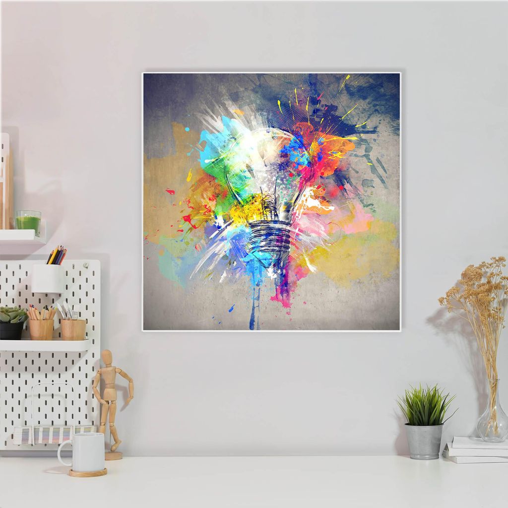 Design Stahlmagnettafel Quadratisch 50x50cm Idee