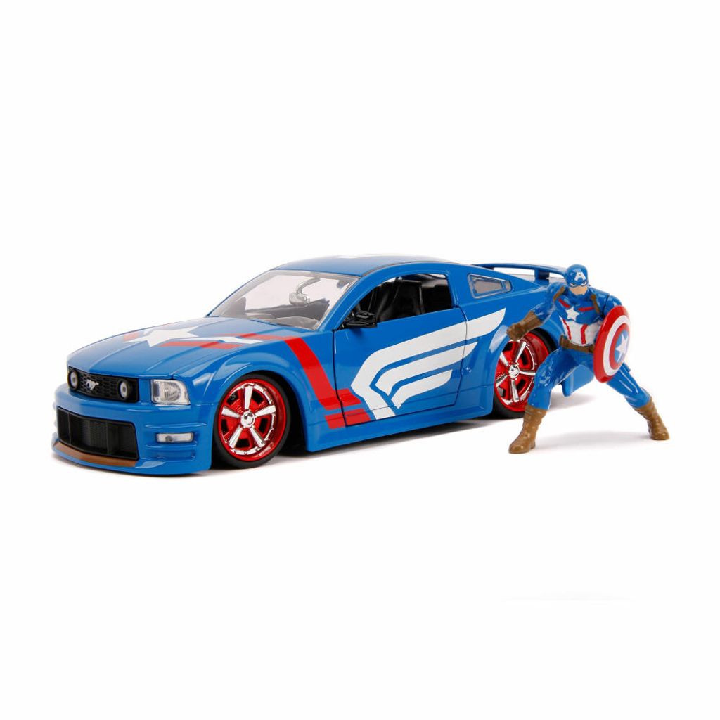 Ford Mustang GT s figurkou Captain America 1:24. Jata Toys Obrázek produktu 