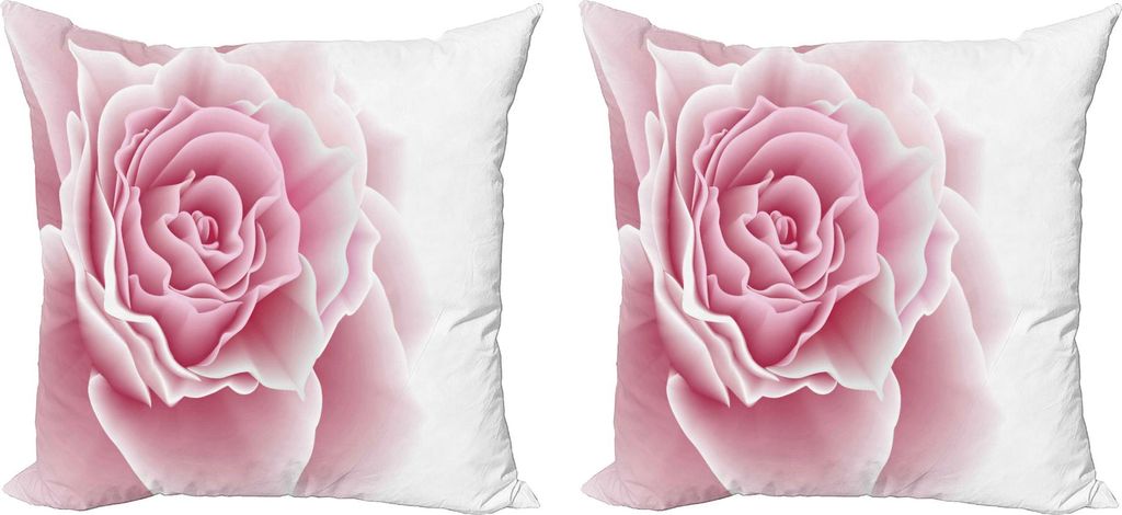 ABAKUHAUS Blassrosa Kissenbezug Set (2Stück), Romantische Rosen-Blumenblatt-Schönheits-Blumenstrauß-Feier-Braut Romance Wedding Theme, 60 x 60 c...