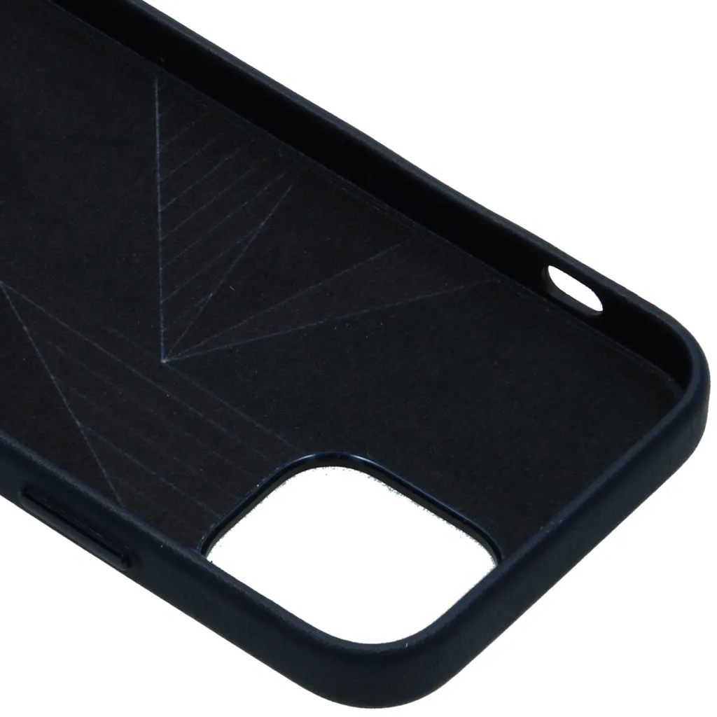 Coque de protection en cuir Decoded pour iPhone 12 Mini bleu nuit