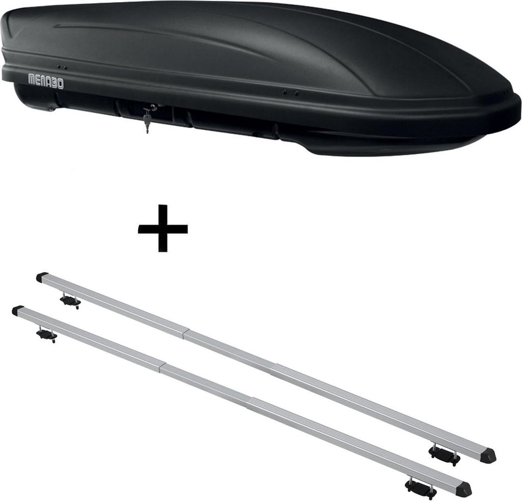 Dachbox MAA 400 Liter matt + Dachträger RAPID kompatibel mit für Fiat Freemont Cross (5Türer) ab 14