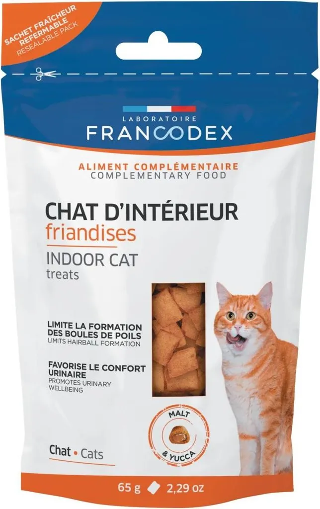 Francodex Friandises pour chats d'intérieur 65g - Plaisir équilibré