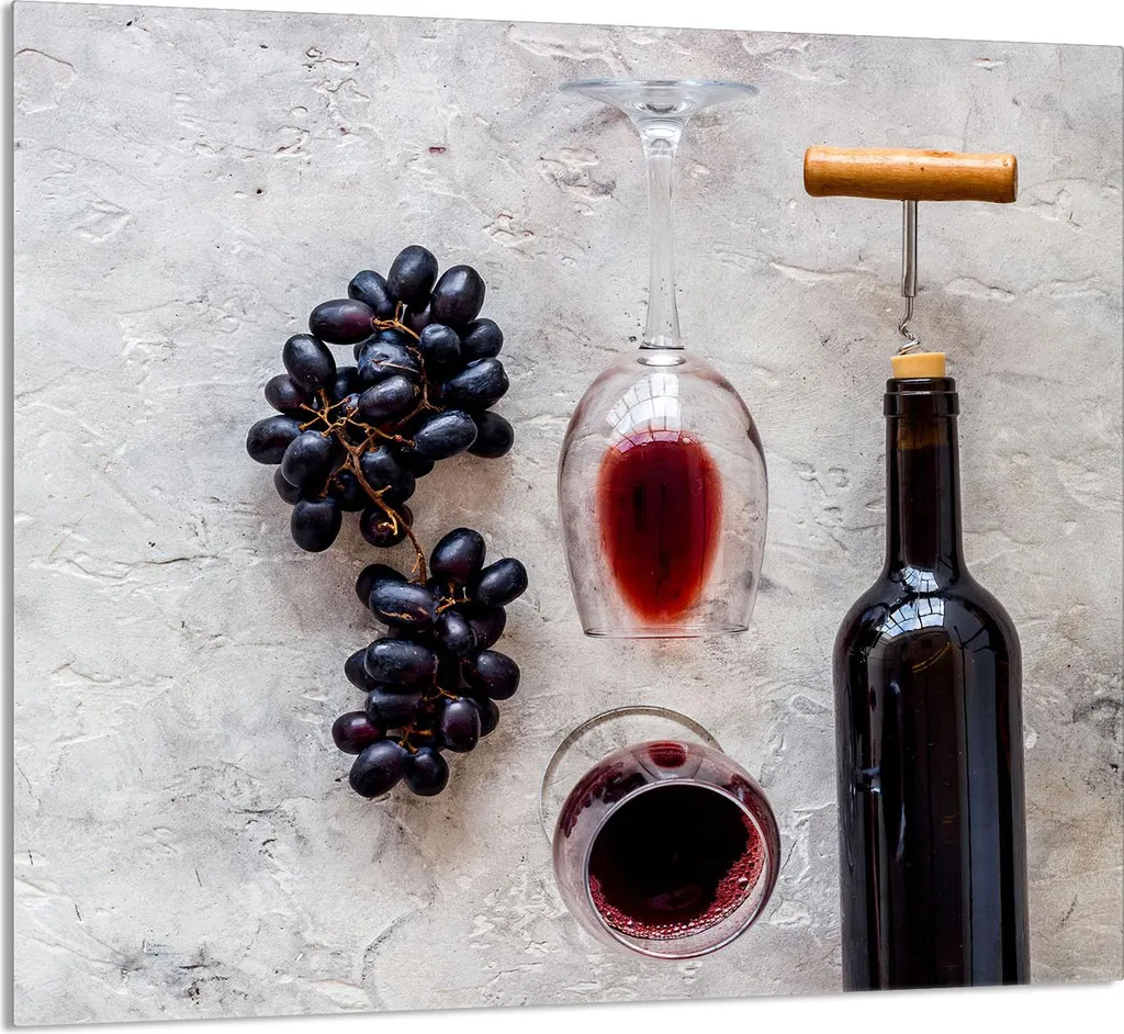 PIATTO IN VETRO PER CUCINA 65x60 Vino