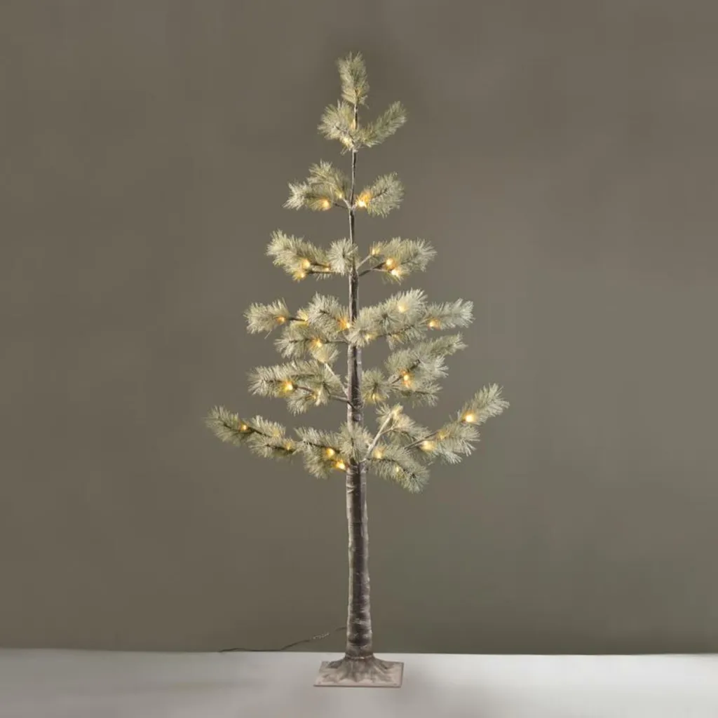 Grand sapin de Noël artificiel lumineux extérieur effet neige 1,50 m