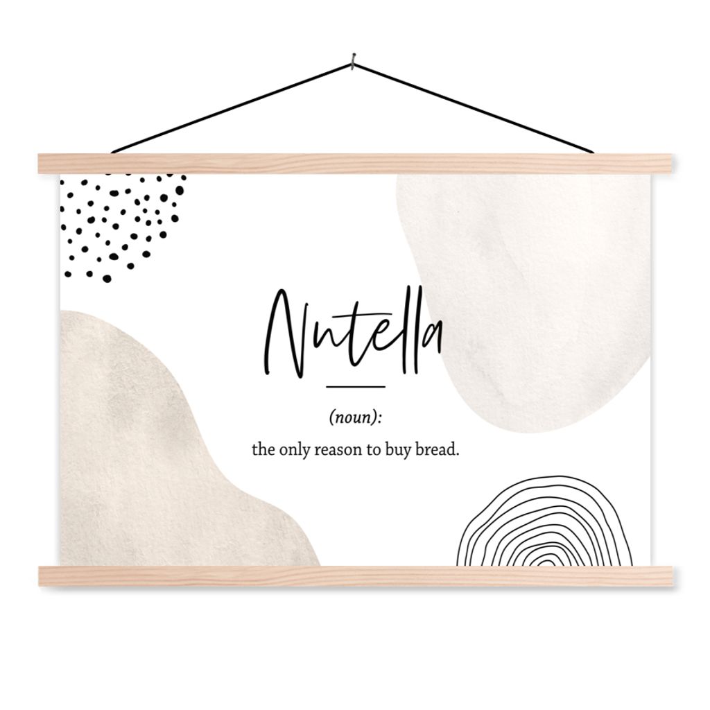 MuchoWow® Textilposter Zitate - Nutella - Sprichwörter - Produktbild 