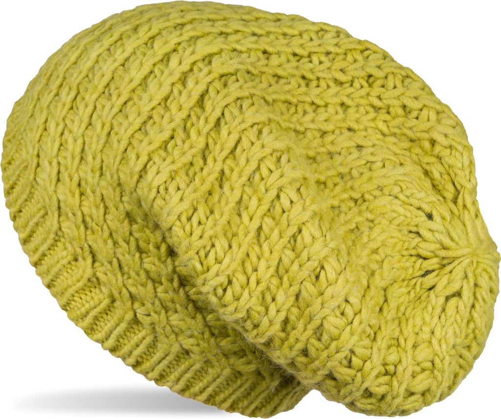 styleBREAKER Uni Strick Beanie Mütze grob gestrickt, Slouch Longbeanie, Grobstick Winter Strickmütze 04024158