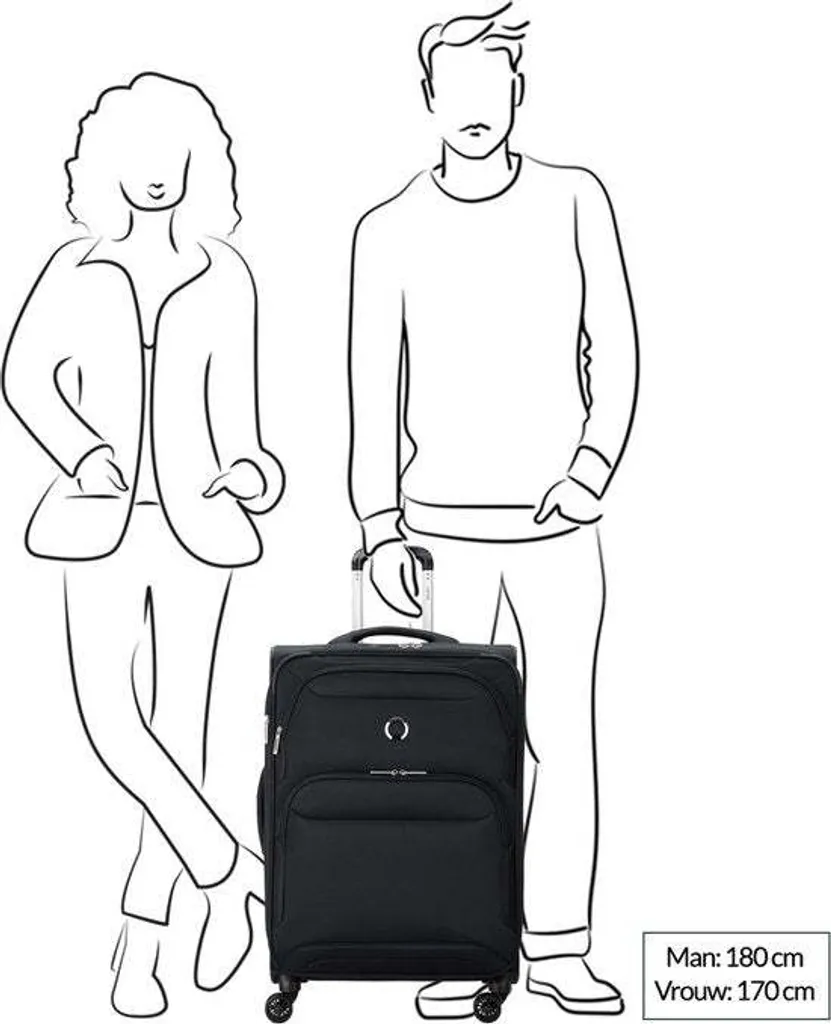 Valise souple extensible DELSEY PARIS trolley à 4 roues multidirectionnelles - 11