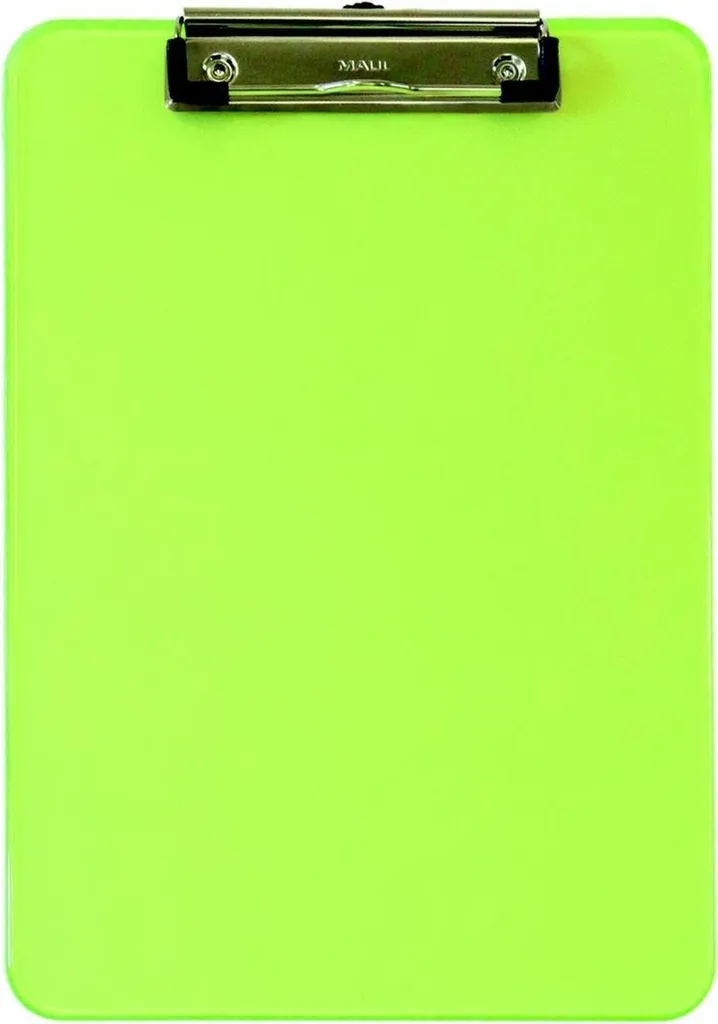 Tavoletta Portablocco A4 Verde Trasparente - Stock 12 Pezzi Qualità