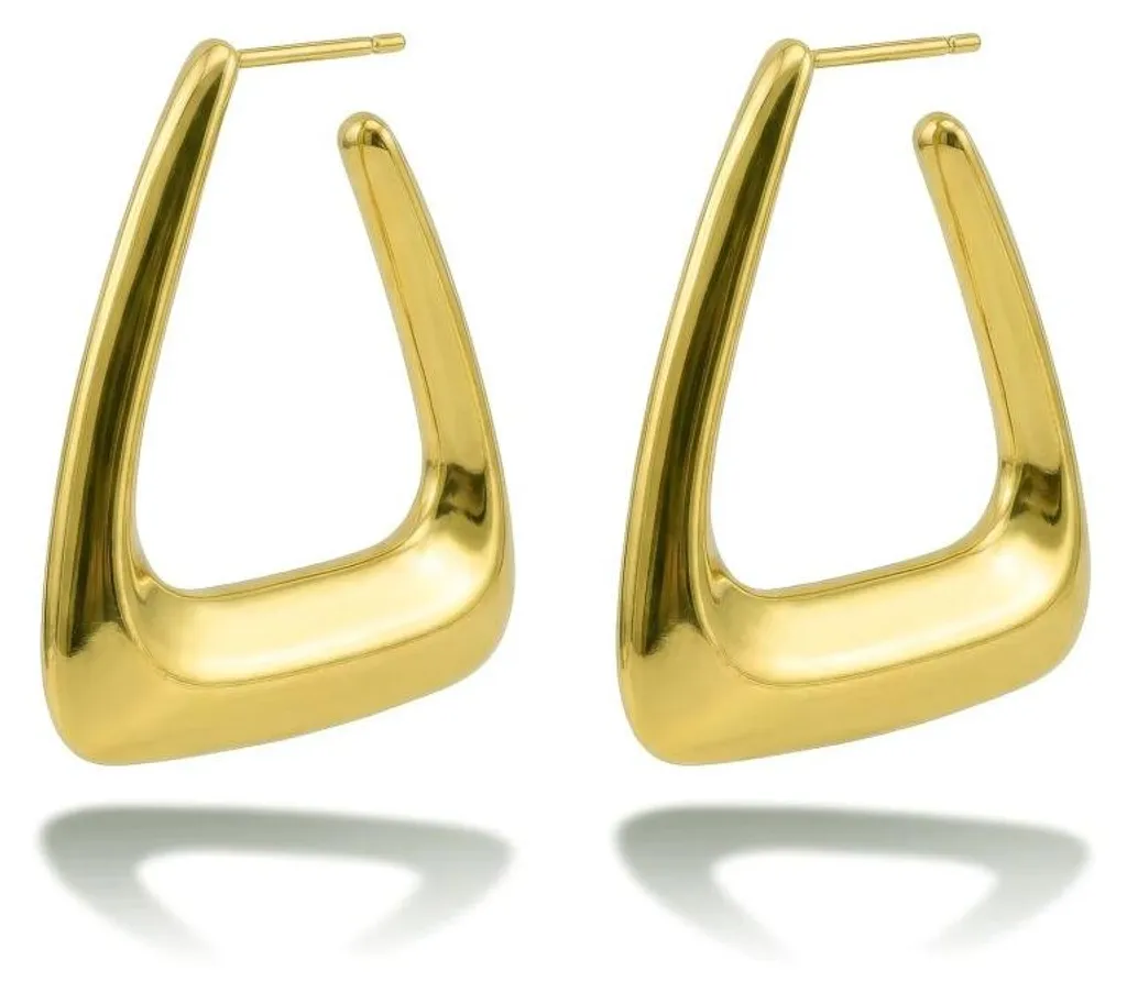 Boucles d'oreilles massives plaquées or Milena MCE260577G Chic