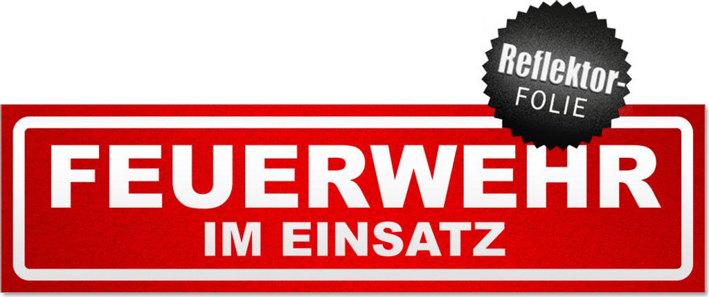 Feuerwehr im Einsatz invertiert Magnetschild Schild magnetisch