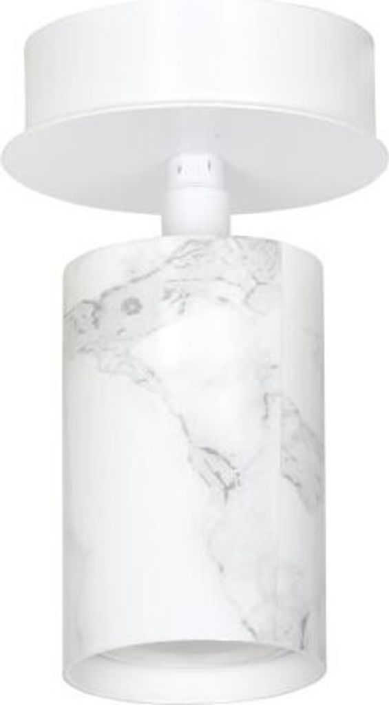 Deckenleuchte klein Grau Weiß Marmor-Optik Metall GU10 Wohnzimmer Deckenlampe