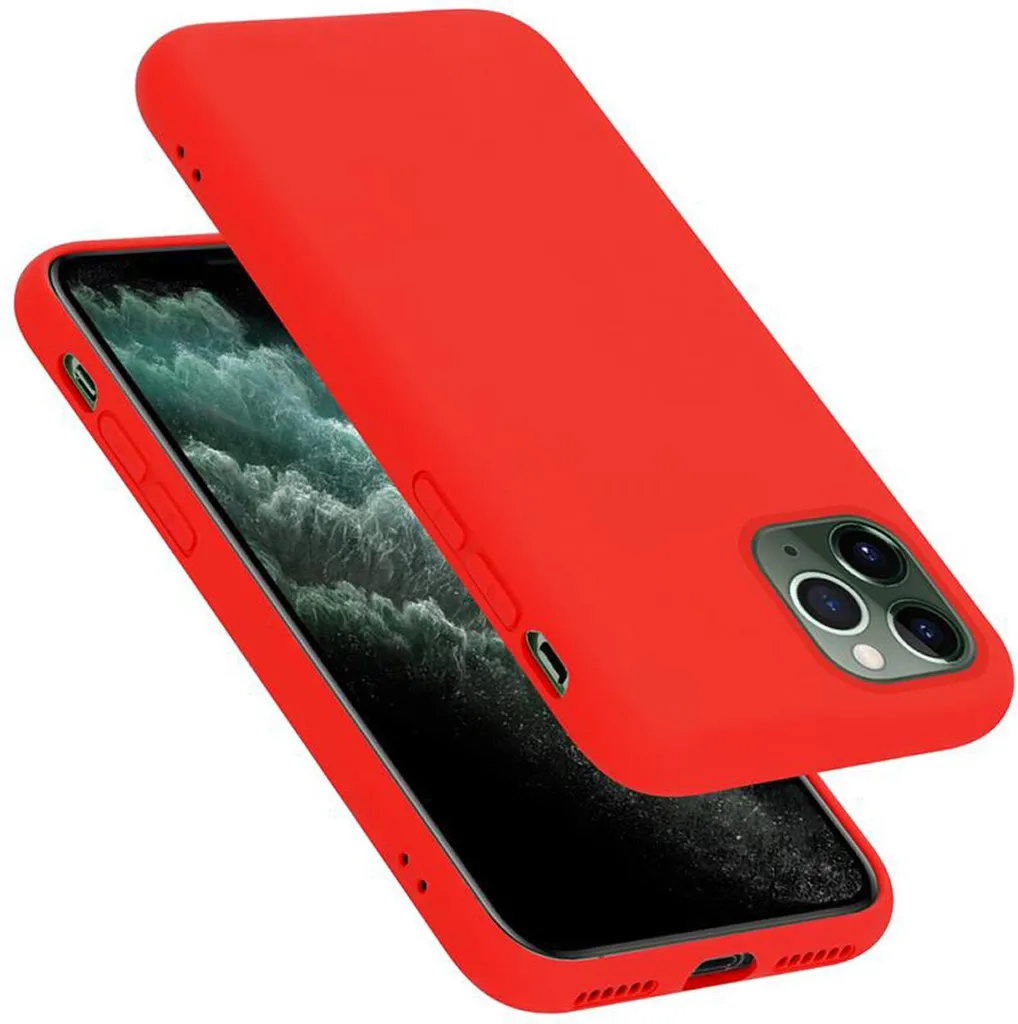 Cadorabo custodia protettiva per Apple iPhone 11 PRO MAX caso in rosso telefono cellulare Custodia Cover TPU Etui
