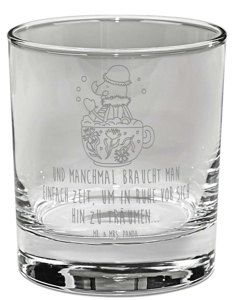 Mr. & Mrs. Panda Tumbler Nachtfalter Schaumbad - Transparent - Geschenk, Ziele, Whisky, WC, Tasse, Glas, Old Fashioned, Baden, Bad, Badezimmer, Whi...