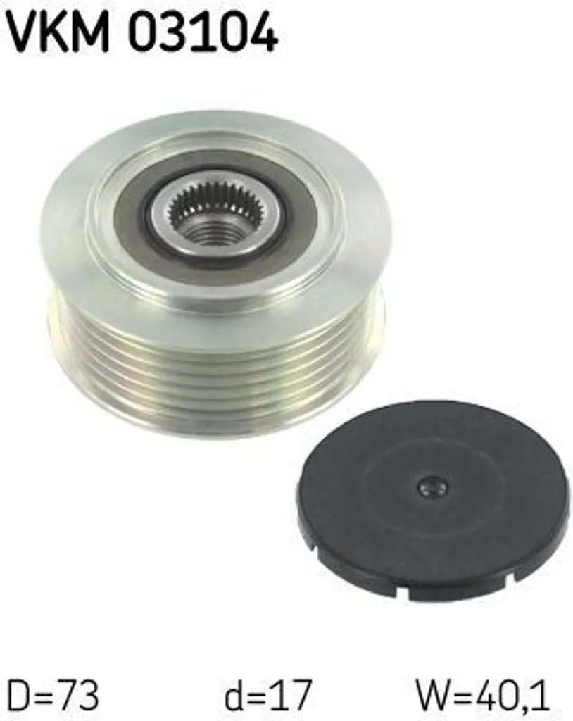 SKF VKM 03104 Ruota Libera Alternatore VW Transporter IV 074903119E