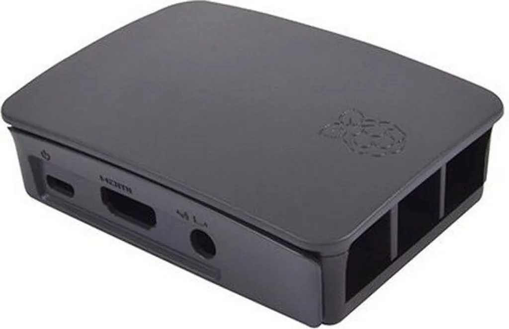 Official Raspberry Pi 3 Case Black/Grey - Ideale per Progetti e HAT - 8