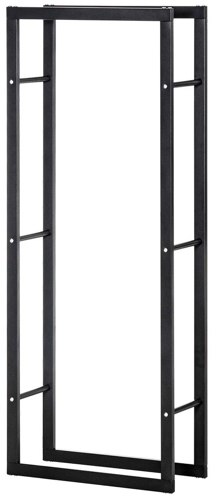 HOMCOM, regál na drevo na krb, 60 x 25 x 150 cm, kovový, Obrázok produktu 