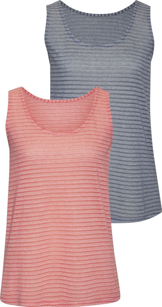 VIVANCE Trägertop apricot, navy Größe 48/50